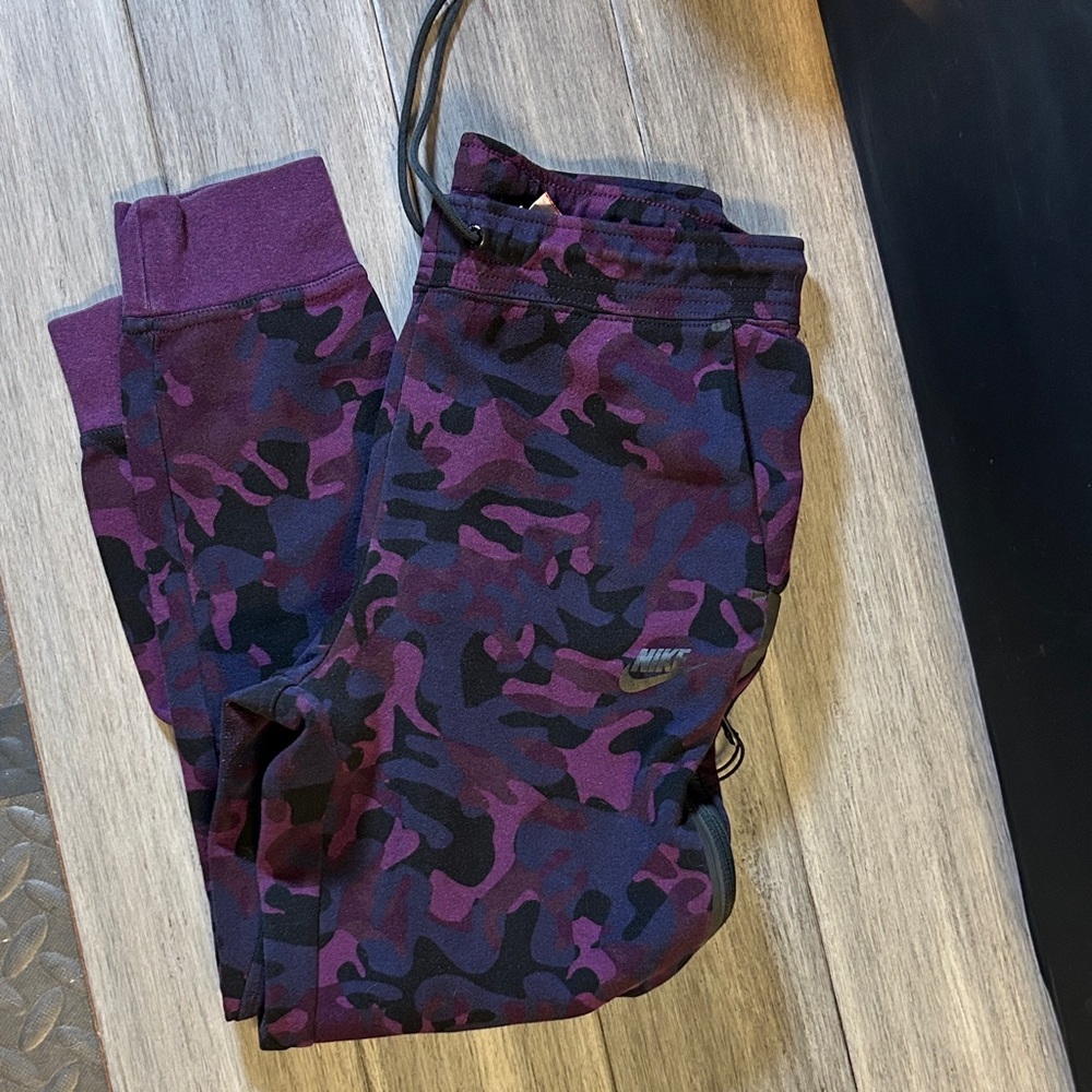 Nike women’s Camouflage Joggers - Purple and Black
